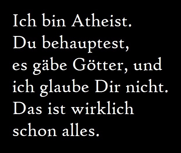 Atheist aus einem christen