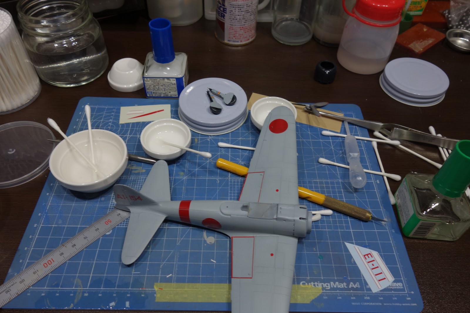 1 48 零戦21型 3 塩ウェザリング デカール