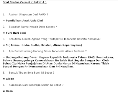 Contoh Soal Cerdas Cermat Jenjang Sd Tahun Pelajaran 2018 2019 Tips And Trik 3