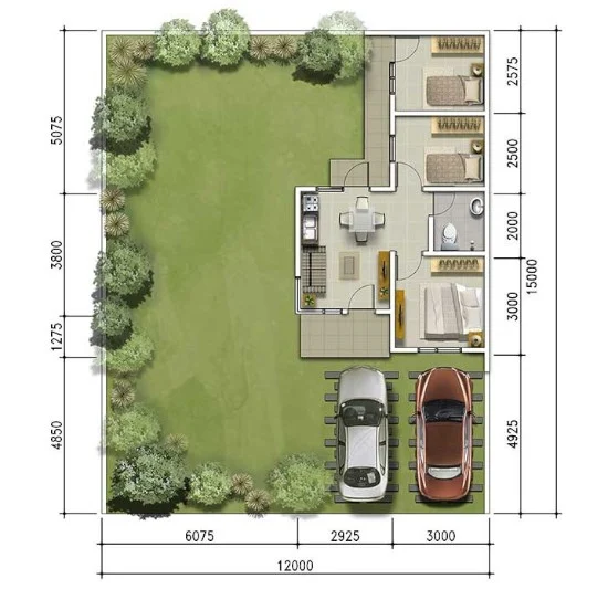 layout rumah 1 lantai 3 kamar layout rumah 1 lantai 3 kamar