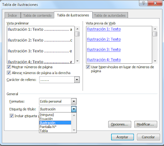 tabla-índice-ilustraciones Crear tabla de ilustraciones