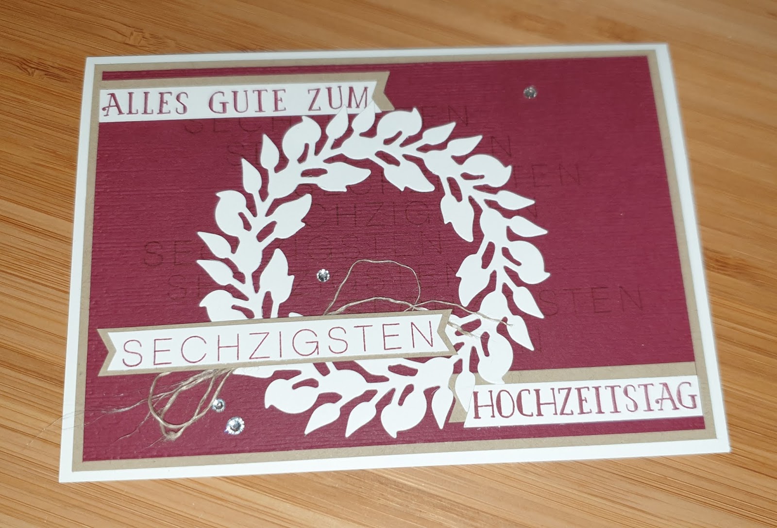 Das Bastelzimmer: Glückwunschkarte zum 60. Hochzeitstag