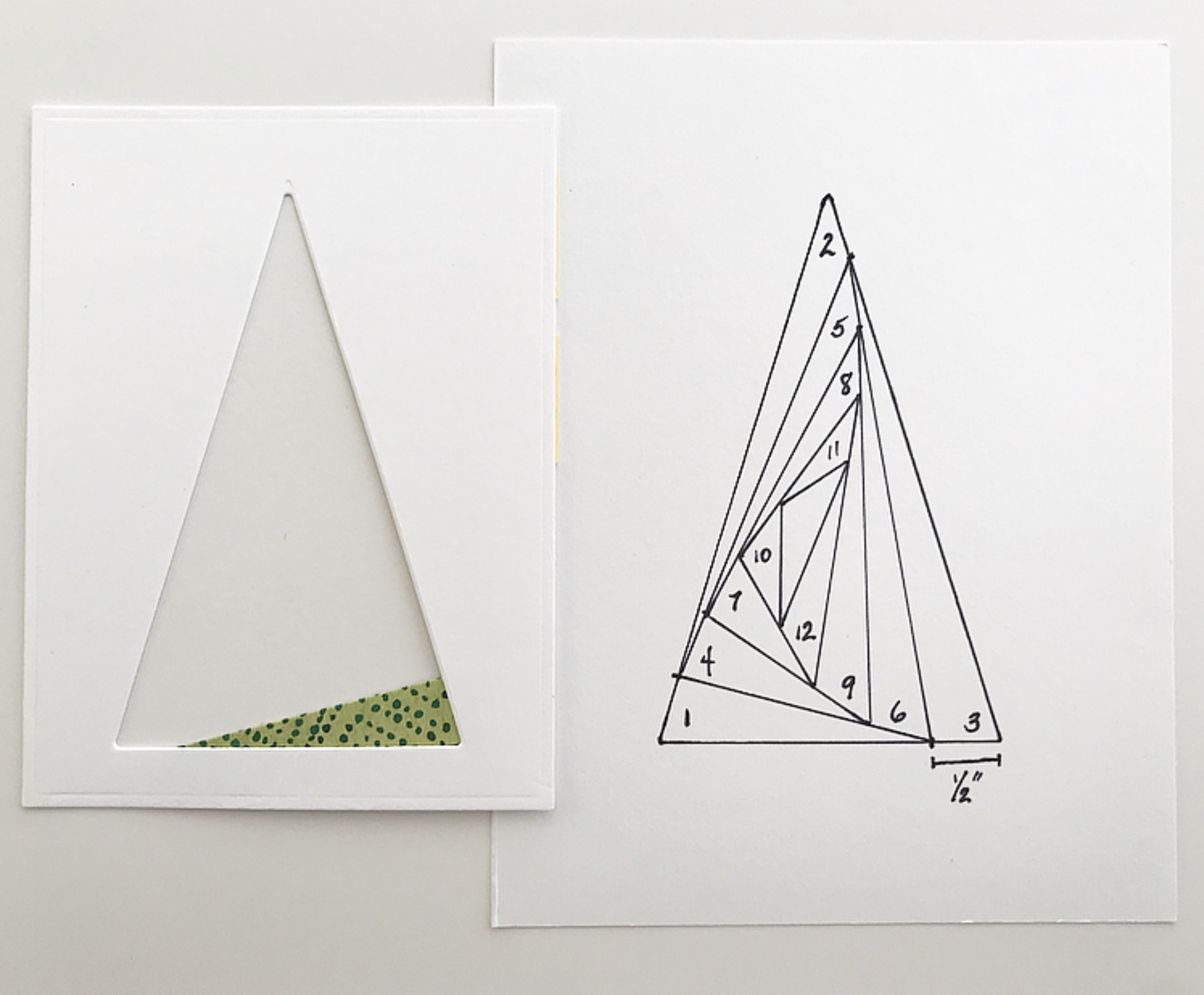 Sharp Notes Iris Folded Christmas Tree