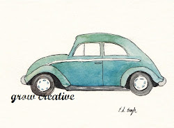 watercolor illustration painting ink drawing cars things beetle volkswagen paintings growcreative drawings copy prints visit