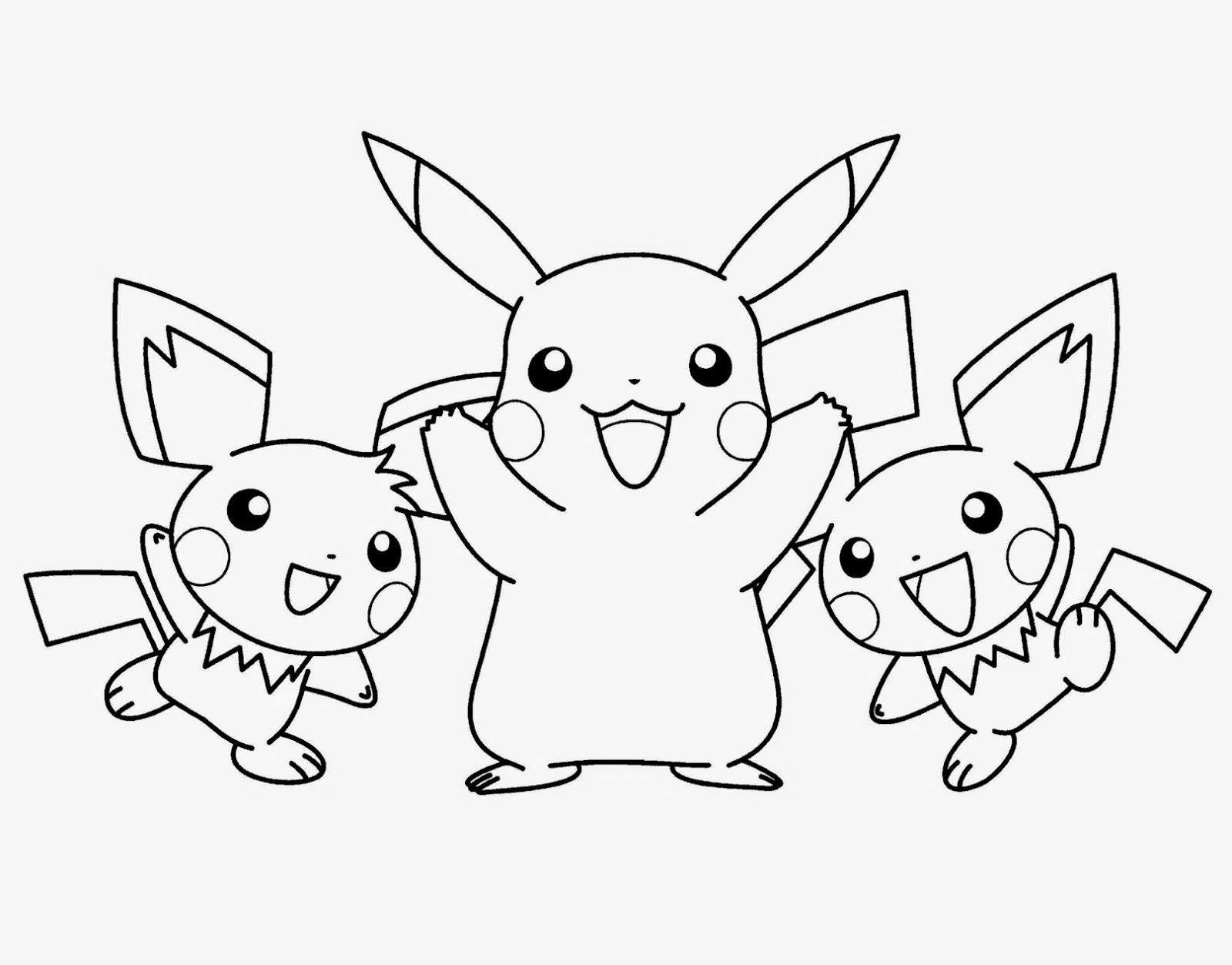 Pokemon Pichu Coloring Pages to Print Free Pokemon Coloring Pages