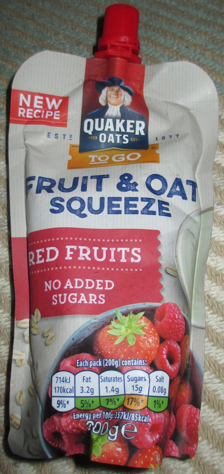 FOODSTUFF FINDS Quaker Oats Fruit & Oat Squeeze Red Fruits (Waitrose