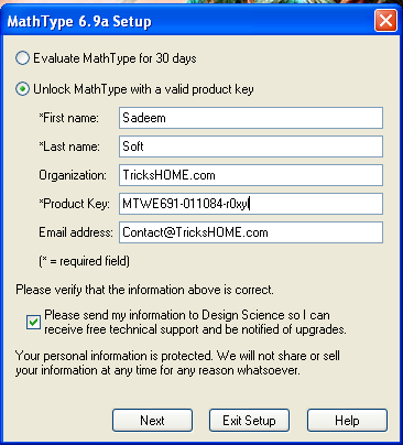 Mathtype 6.9 product key share