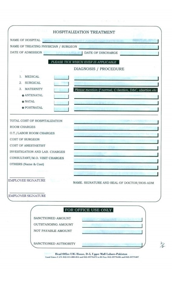 TEVTA News Claim Form United Insurance Company of