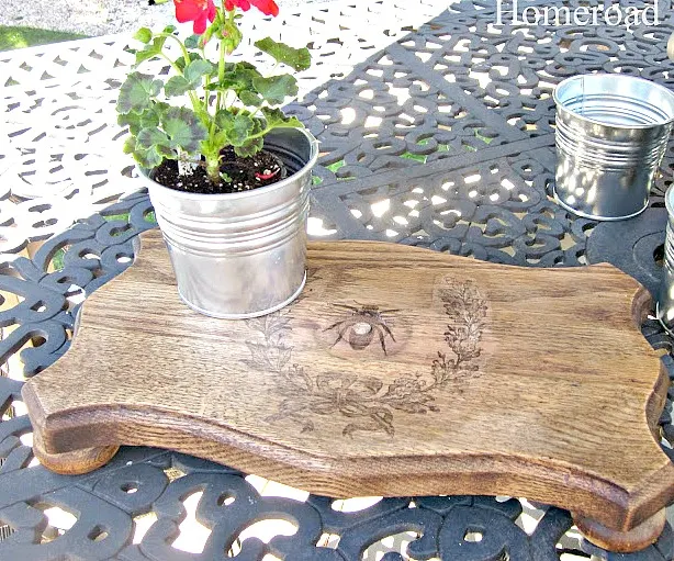 Bun footed tabletop wooden pedestal 