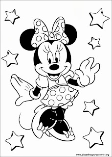 desenho da Minnie para pintar