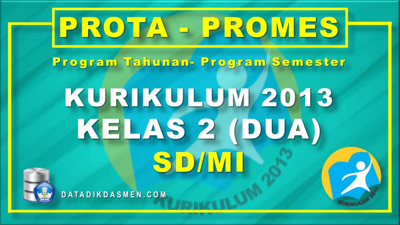 Prota Dan Promes Kelas 2 Sd Mi Kurikulum 2013 Tahun Pelajaran 2020 2021 Datadikdasmen Com