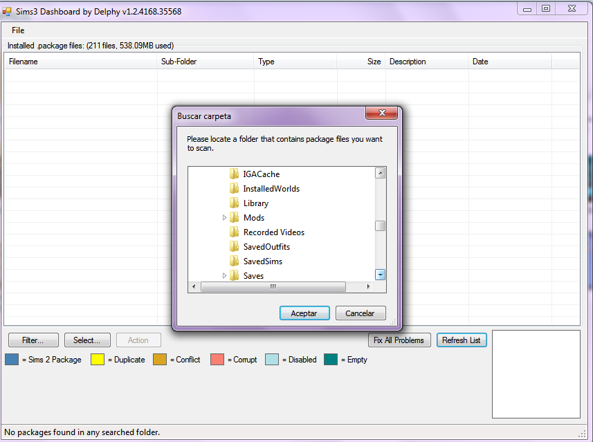 Los Sims de Ana Sims 3 Dashboard by Delphy