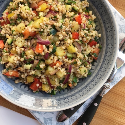 Greenway36: bunter Bulgur-Kartoffel-Salat