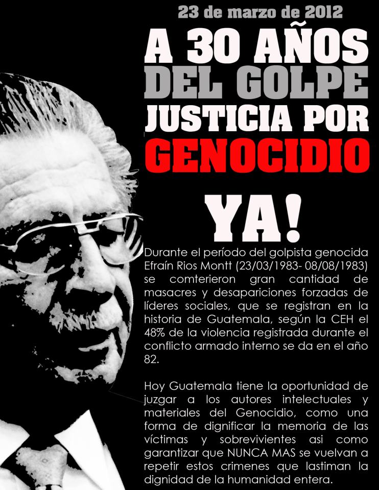 Saraguate A 30 años del Golpe de Estado de 1982 exigimos JUSTICIA YA!