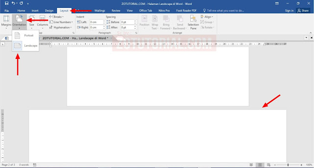 2 Cara Membuat Halaman Kertas Landscape di Word dan Portrait