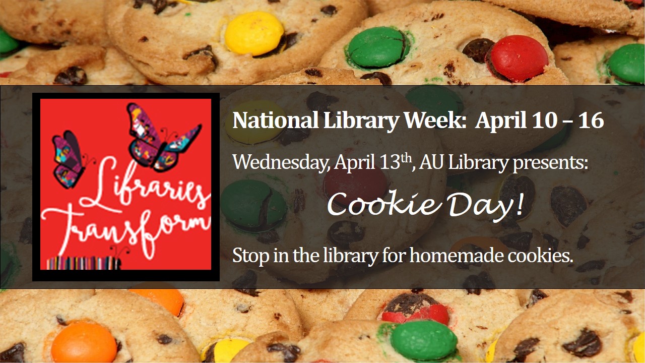 Archer Library News National Library Week Cookie Day!
