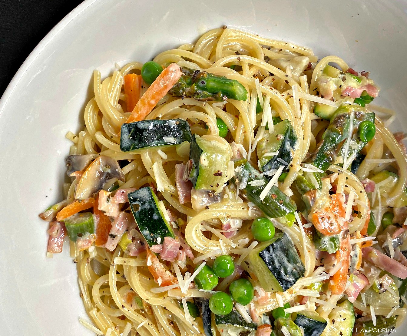 OllaPodrida Ham and Vegetable Linguine