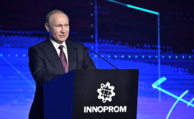 Vladimir Putin opening INNOPROM 2017.
