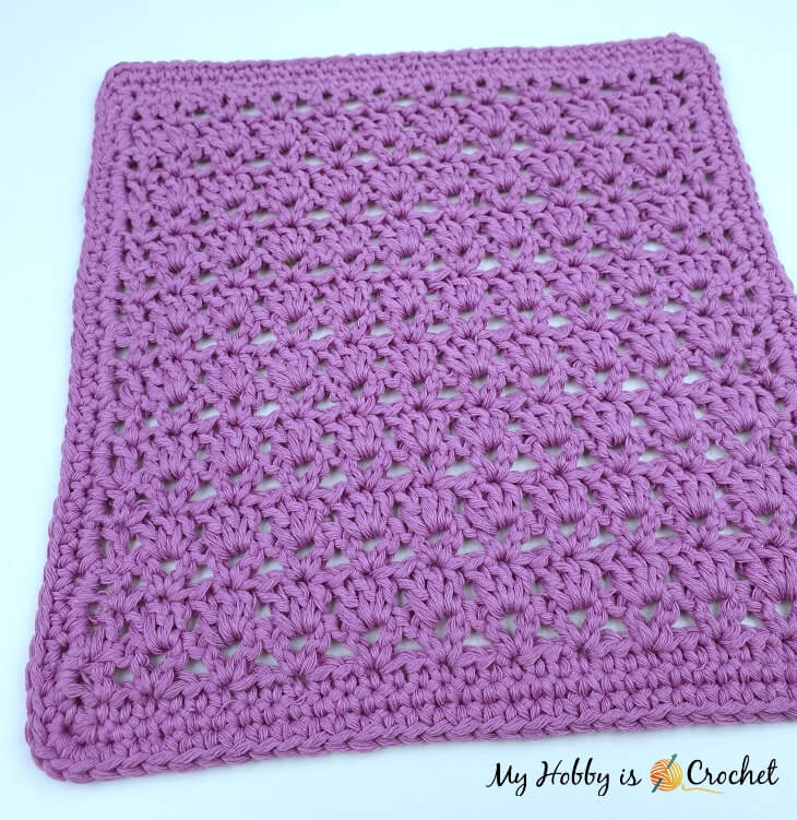 Lavender Fields Dishcloth | Free Crochet Pattern + Chart
