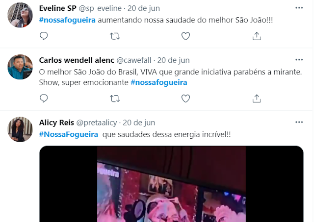 'Nossa Fogueira' animou a tela da TV Mirante e causou repercussão na internet