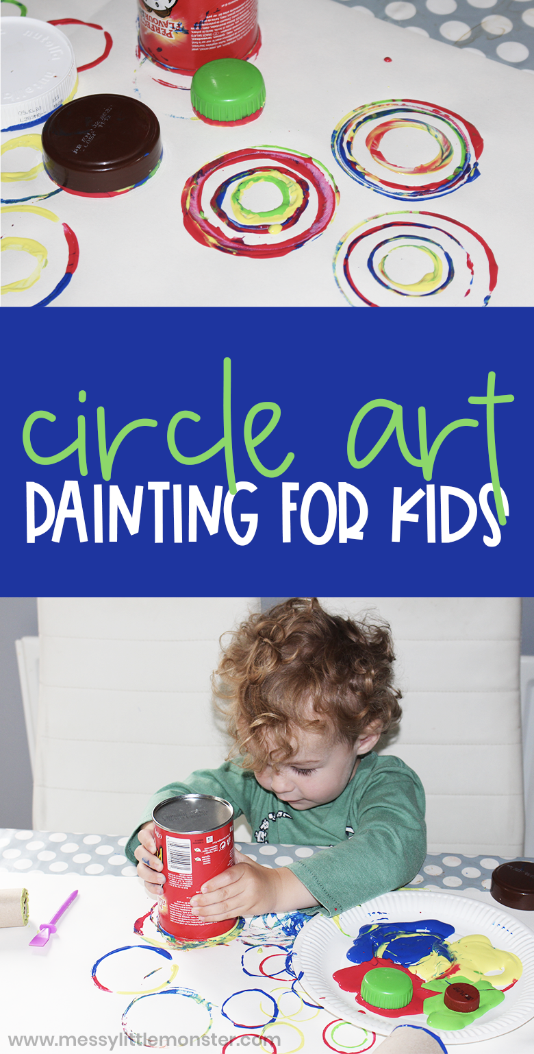 Circle Art Painting for Toddlers Messy Little Monster