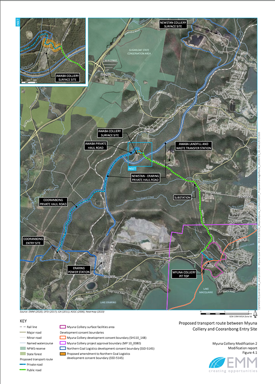 proposed coal haul route
