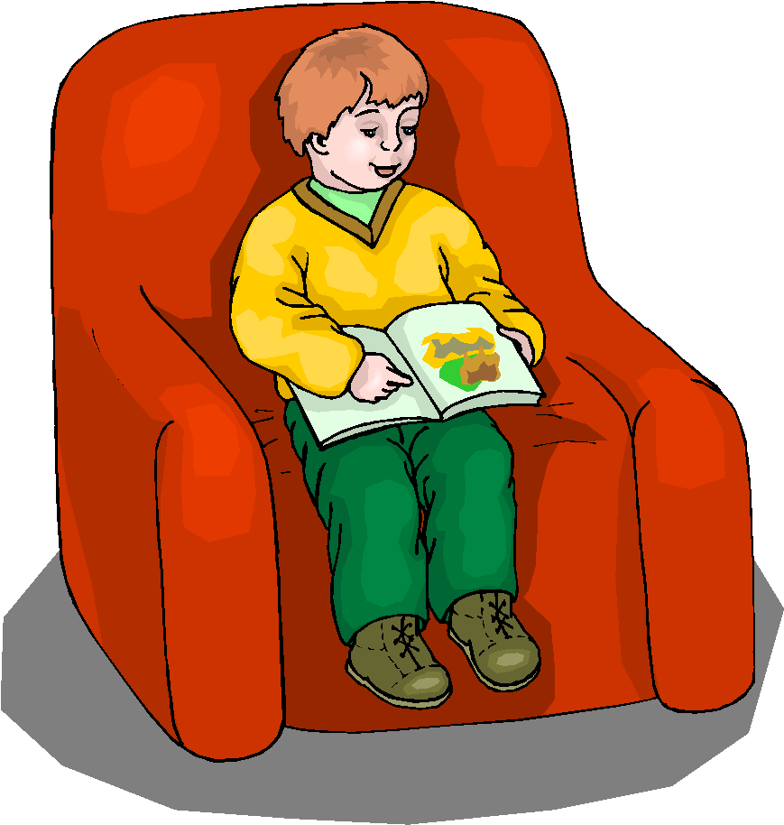 free clipart of a boy reading a book - photo #12