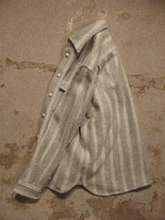 TOUJOURS "C.P.O. Shirt- Striped Scotch Tweed Cloth"