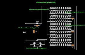 FREE CIRCUIT DIAGRAMS 4U: 230V LED tube light Circuit Diagram