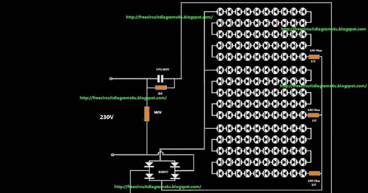 230V LED tube light Circuit Diagram | Circuit Diagram Centre