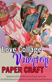 Heart Construction Paper Craft for Valentines Day for seniors retirement homes kids