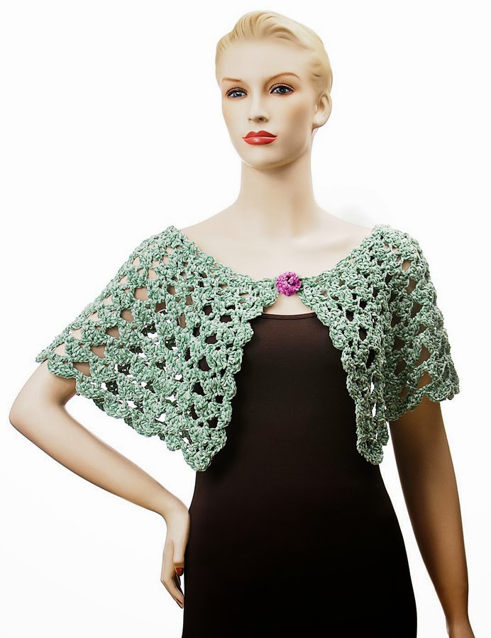 Carolyn Christmas Designs: Serena Crocheted Capelet and Collarlet Patterns