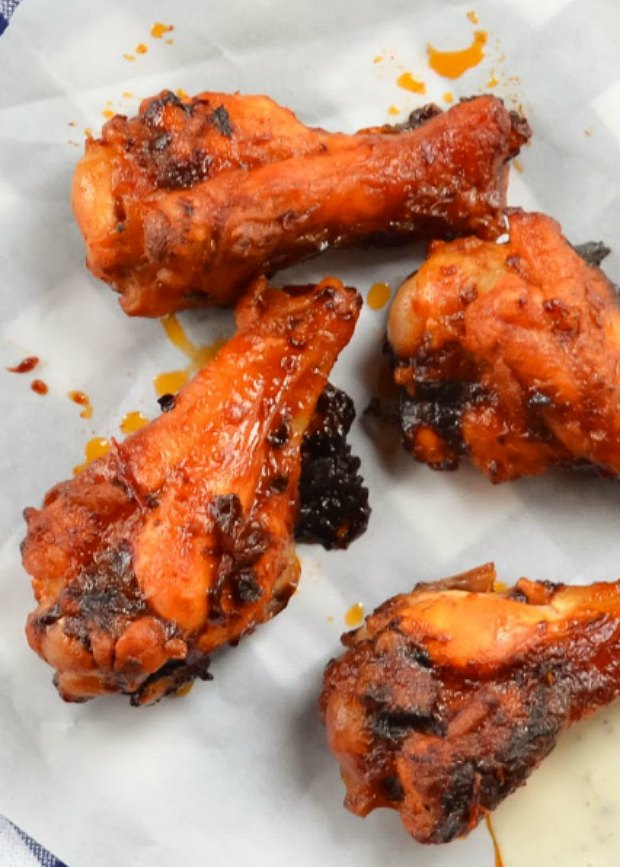 Sticky Chipotle Honey Baked Chicken Wings recipe are a favorite game day food from Serena Bakes Simply From Scratch.