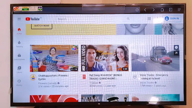 Youtube on desktop mode in via browser Youtube on desktop mode in android tv web browser