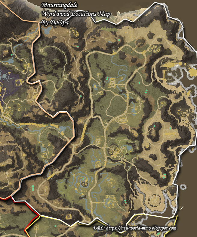 New World Mourningdale wyrdwood map
