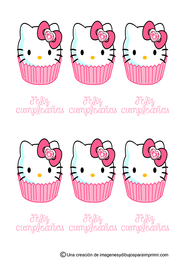 Pegatinas de feliz cumpleaños de hello kitty-Colorear dibujos,letras ...