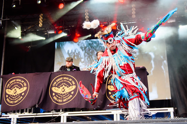 A Tribe Called Red at Riverfest Elora on Sunday, August 18, 2019 Photo by John Ordean at One In Ten Words oneintenwords.com toronto indie alternative live music blog concert photography pictures photos nikon d750 camera yyz photographer summer music festival guelph elora ontario