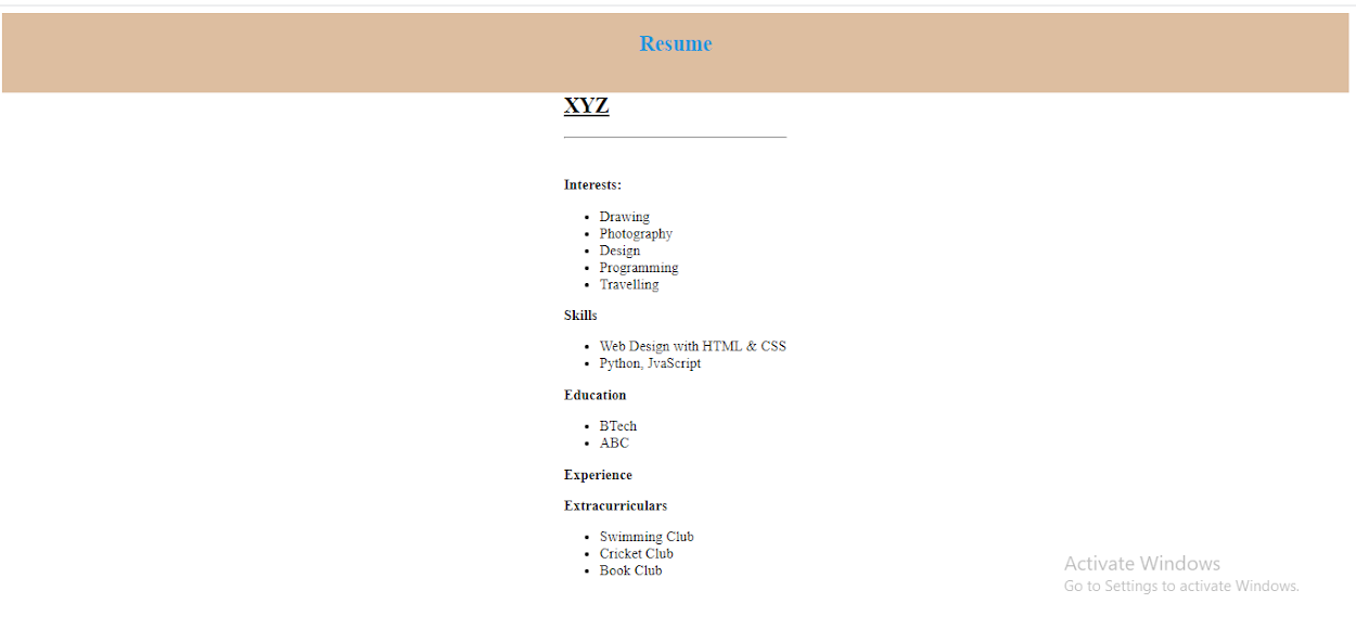 Html Resume Code - Coding