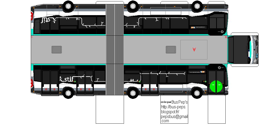 Maquette papier 47: Bus RATP