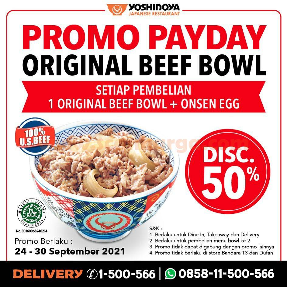 Promo Yoshinoya Hingga 30 September 2021 Payday Diskon 50 Scanharga Promo Yoshinoya Hingga 30 September 2021 Payday Diskon 50 Scanharga