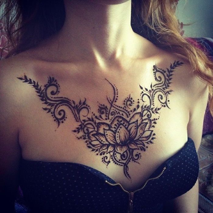 300 Beautiful Chest Tattoos For Women 2020 Girly Designs 300 Beautiful Chest Tattoos For Women 2020 Girly Designs