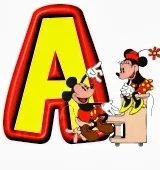 Selección de alfabetos de Minnie y Mickey.