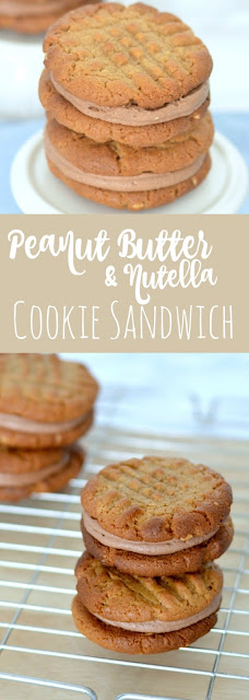 Peanut Butter & Nutella Sandwich Cookies