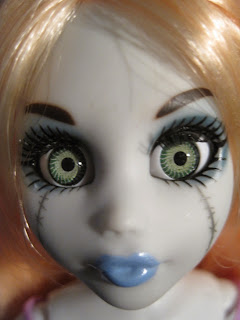 Detail shot of Once Upon a Zombie Little Mermaid's eyes.