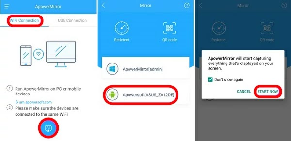 كيفية عرض شاشة الهاتف على الكمبيوتر بدون نت عن طريق برنامج ApowerMirror