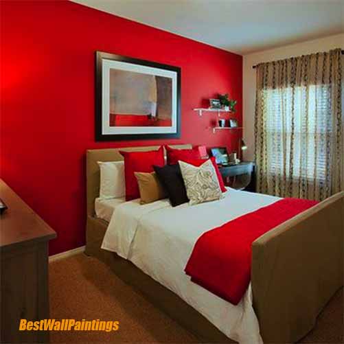 Red And White Bedroom