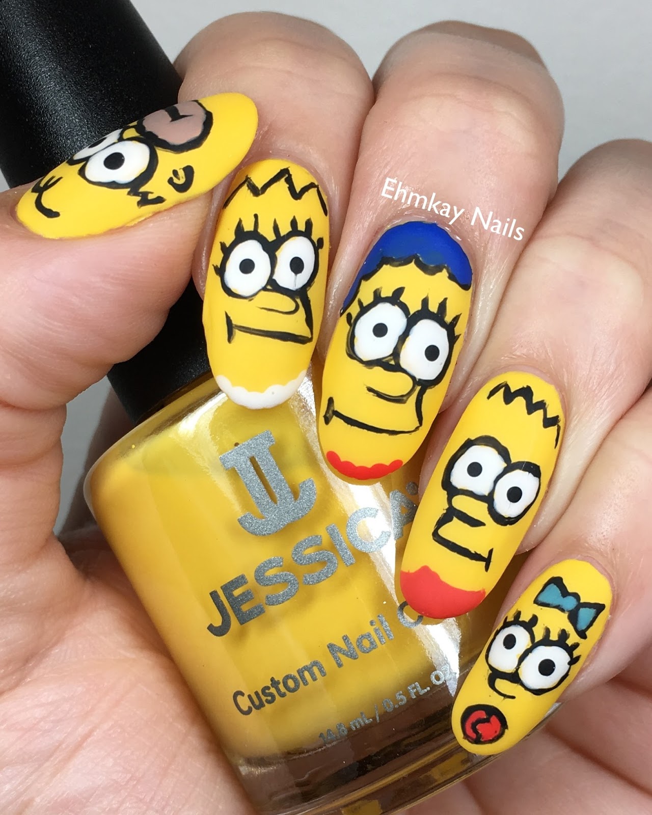 ehmkay nails: The Simpsons Nail Art