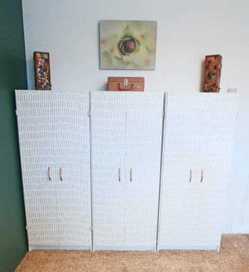 Inexpensive Storage Cabinet Refresh - Little Vintage Cottage
