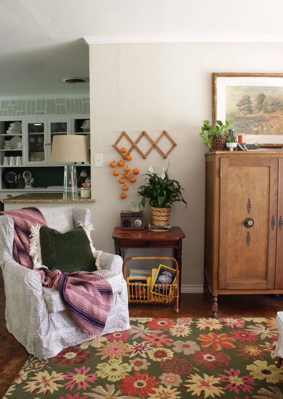 House Homemade DIY Thrifted Blanket Wall Hanging