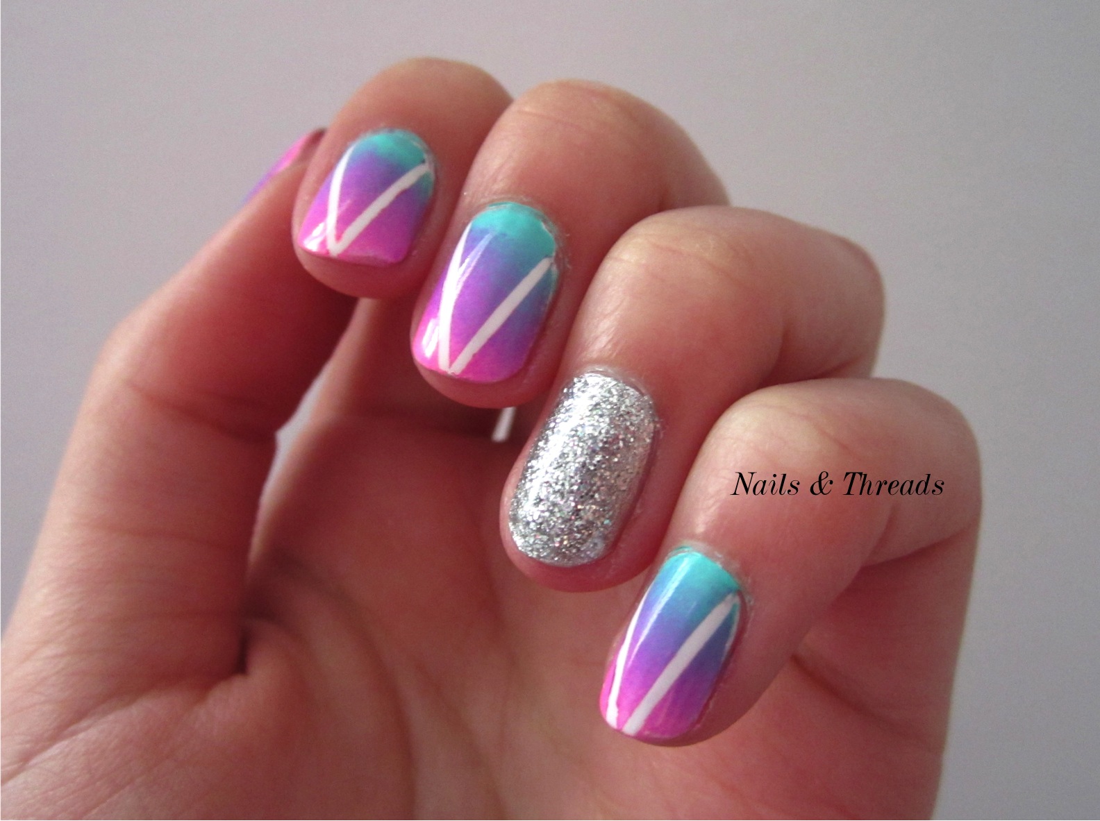 Nails & Threads: Gradient Hipster Nail Art